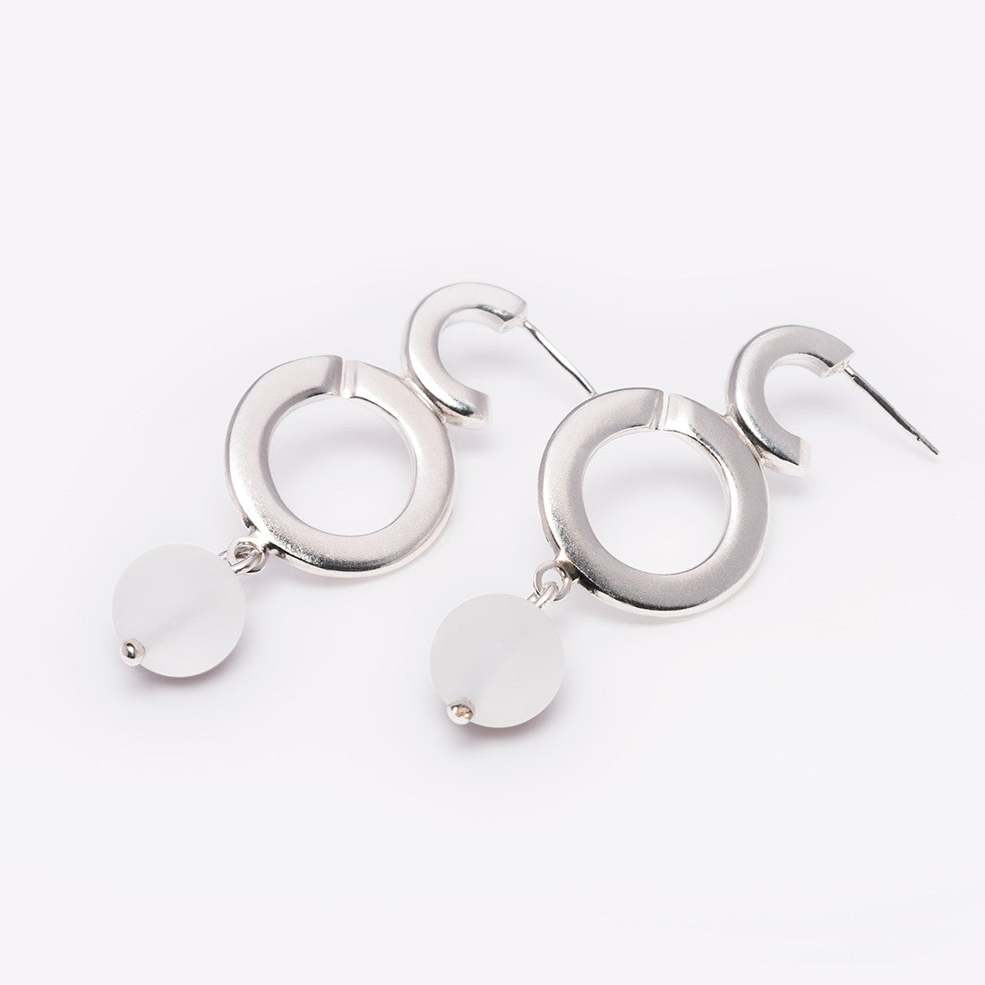 Bubbles earrings with stone