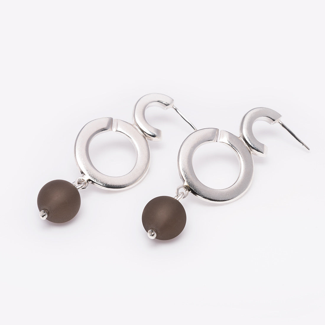 Bubbles earrings with stone