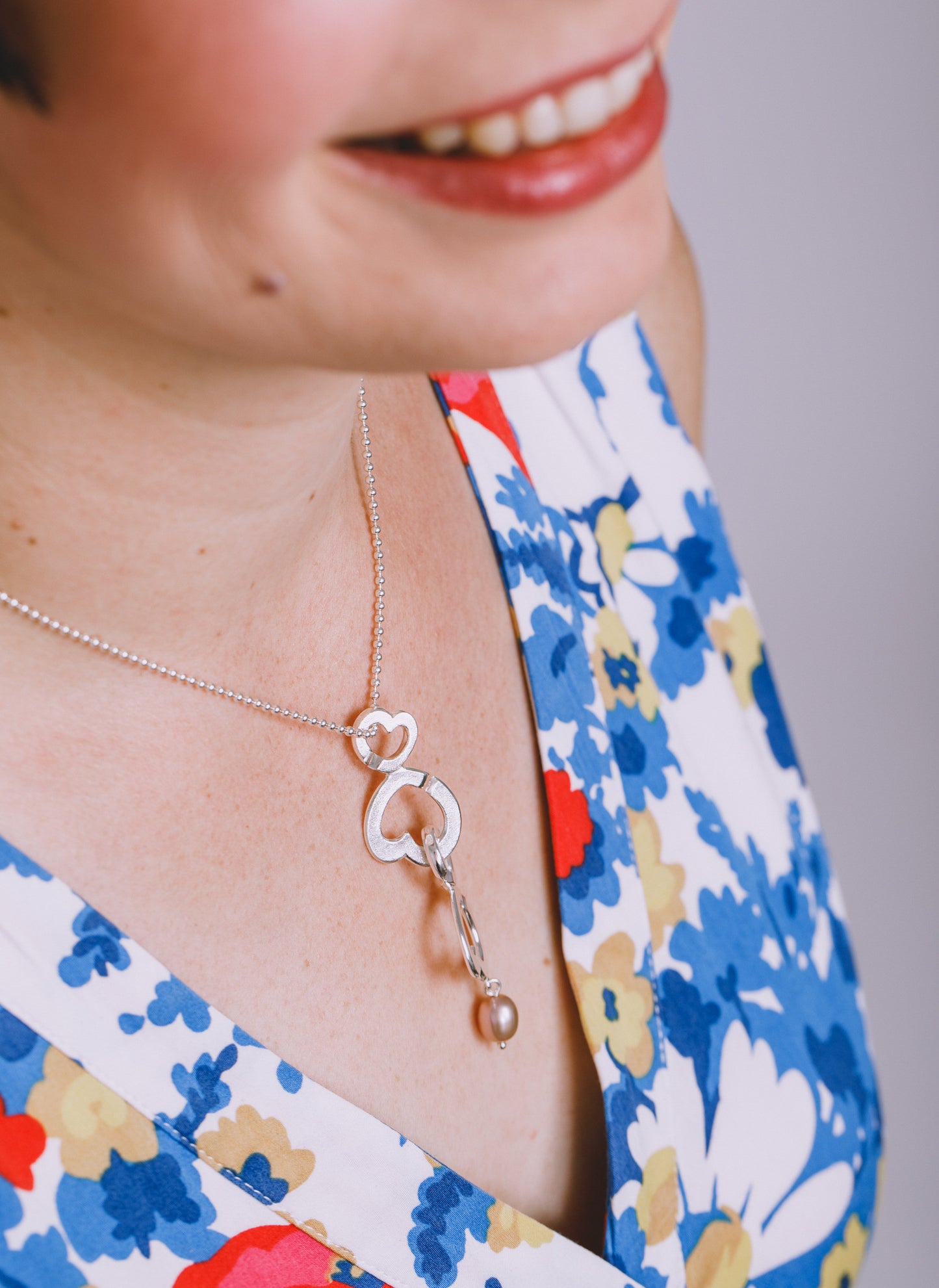 Bubblelove pendant with pearl