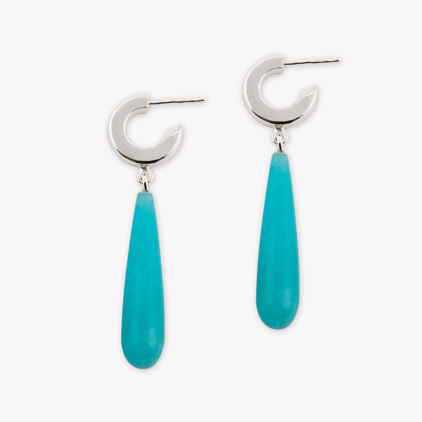 Bubbles earrings with hanging stones