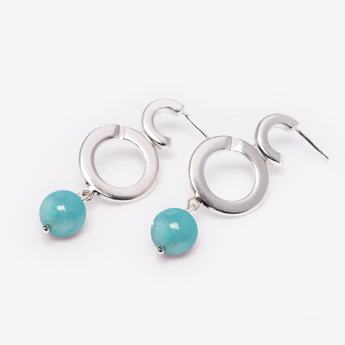 Bubbles earrings with stone