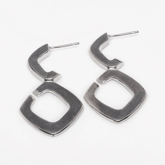 Roughbubble earrings L