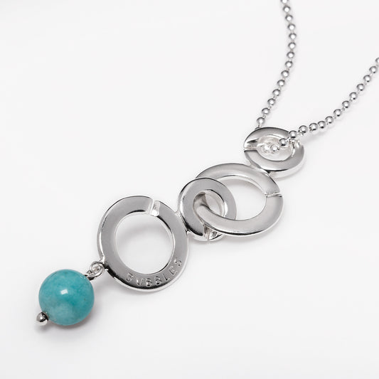 Bubbles pendant with stone