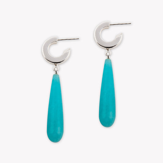 Bubbles earrings with hanging stones